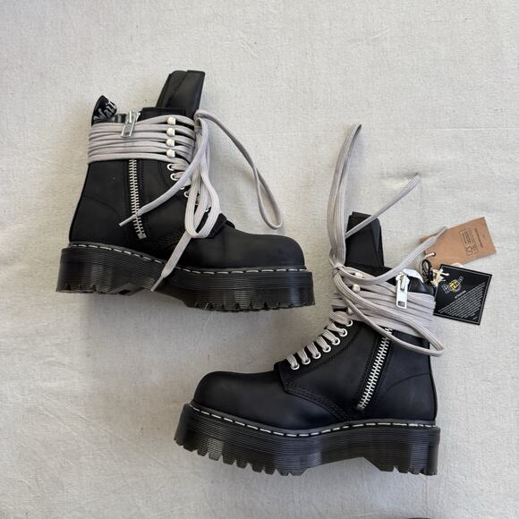 Rick Owens Dr Martens 1460 DRKSHDW Quad Sole Steel Toe Boot Size 7 Men's NEW - Picture 6 of 11